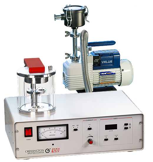 EM-Tec 108 Sputter-Beschichtungsanlage und Pumpe für Tisch-REMs