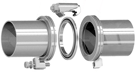 EM-Tec ISO vacuum flange connection parts