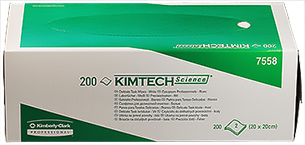 Kimtech Science 2-ply cleaning wipes type 7558, 20 x 20.5 cm, box/200 wipes